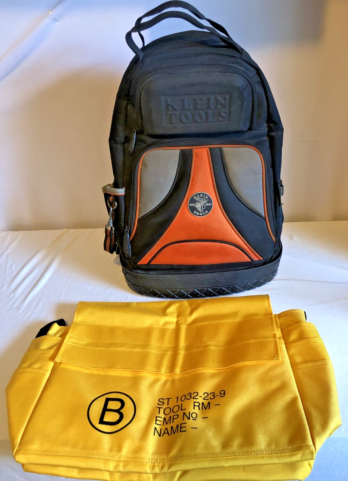 Klein Tools Tradesman Pro Backpack 39 Pocket PLUS yellow nylon carrier