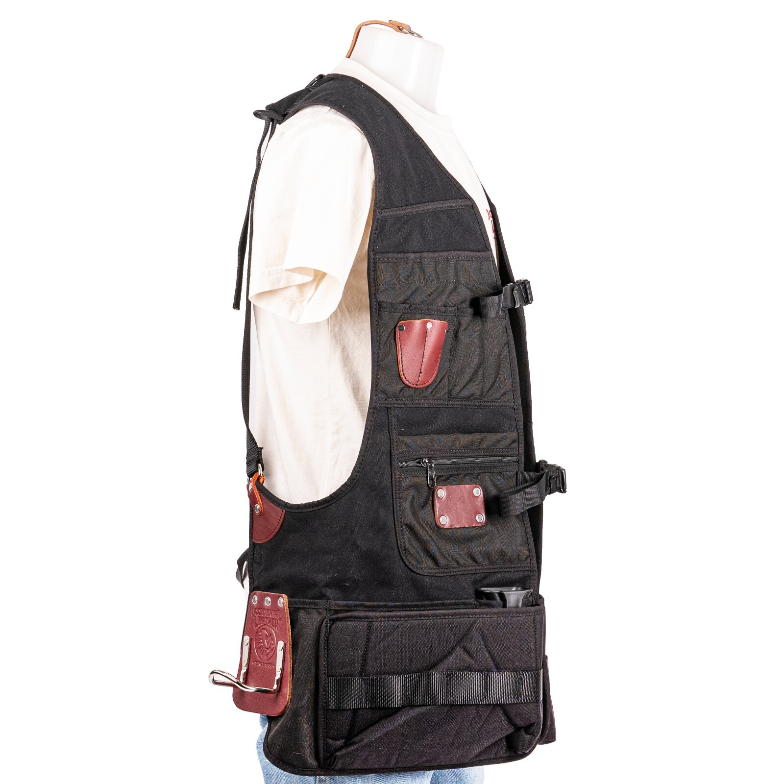 Occidental Leather 2576 XL OxyPro ZIP Tool Fastener Work Vest 34 Pockets XL