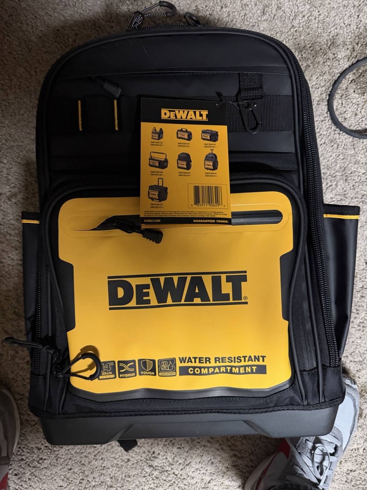 DEWALT DWST560102 Tool Backpack, Durable Water-Resistant Storage & Organization