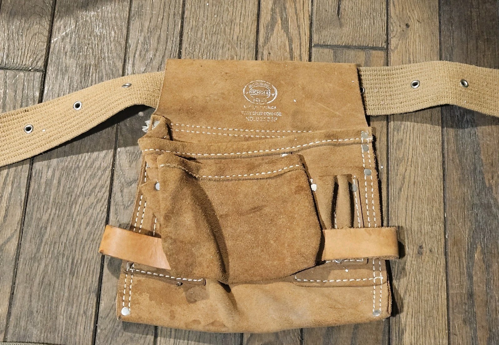 Nicholas Work Gear Heavy Split Cowhide Tool Belt USA #82733P