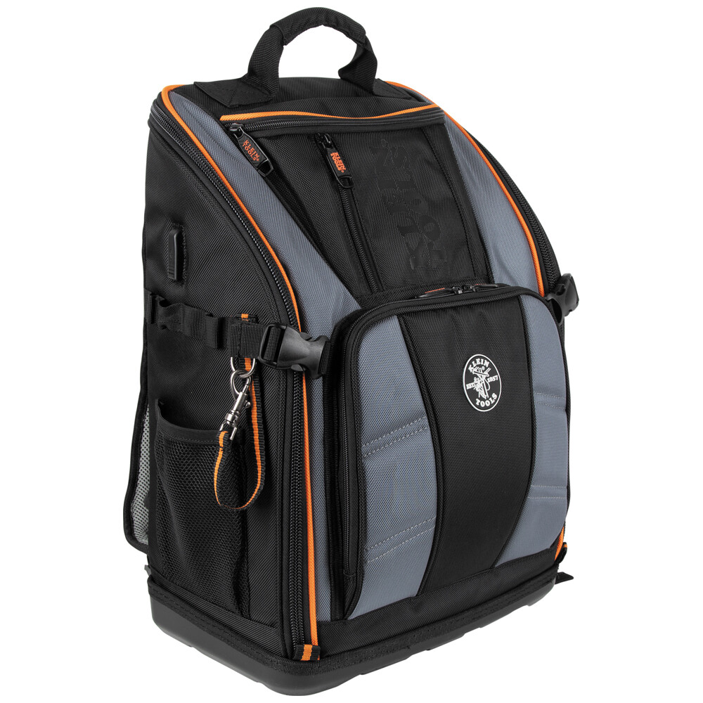 Klein Tools 62482 Tradesman Pro Tool Station Tool Bag Backpack, 27 Pockets