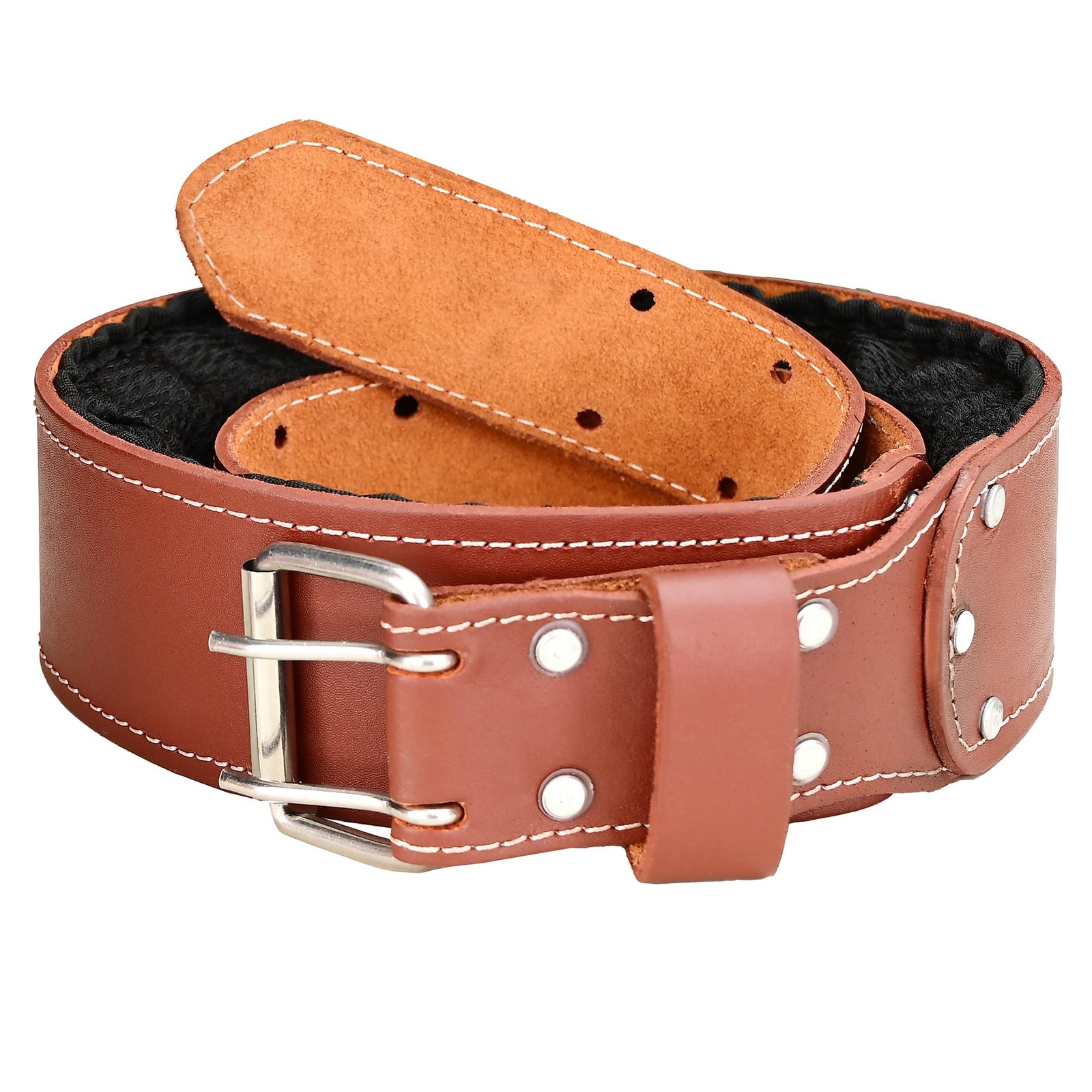 Mens Grain Leather Tool Belt 3 Inch Multipurpose Padded 3449 Inch