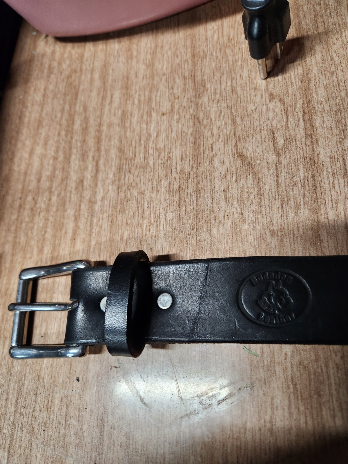 Handmade Rudedog USA 1.5” XL Black Leather Work Belt Adjustable 3021XL