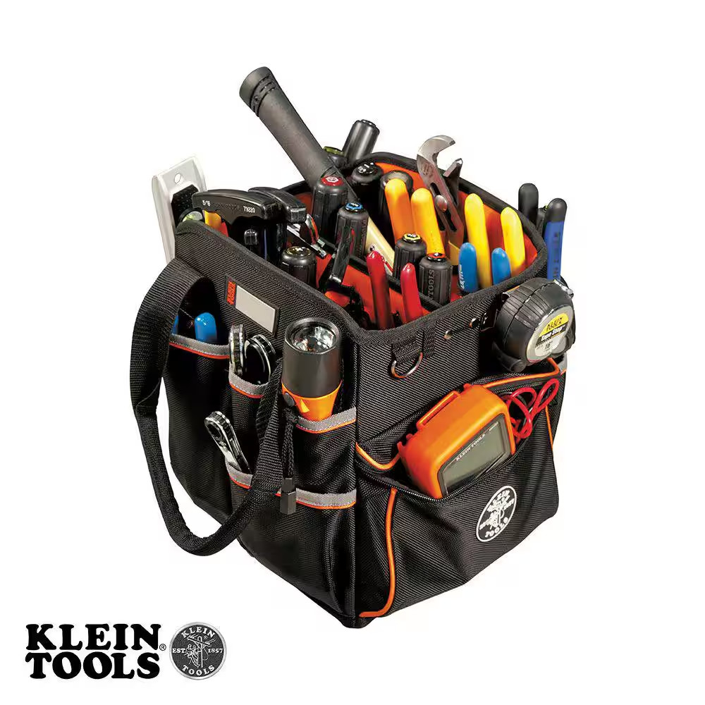 Tool Bag, Tradesman Pro Tool Tote, 40 Pockets, 10-Inch