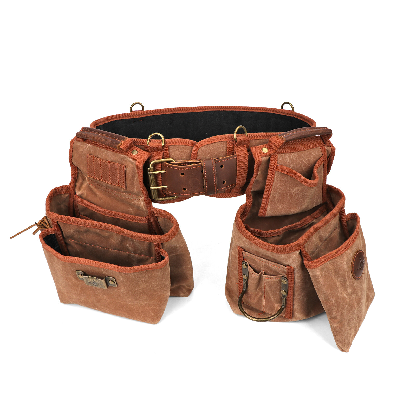 Tourbon Wax Canvas Tool Belt Suspenders Pouch Drill Rig Carpenter Framers Vest