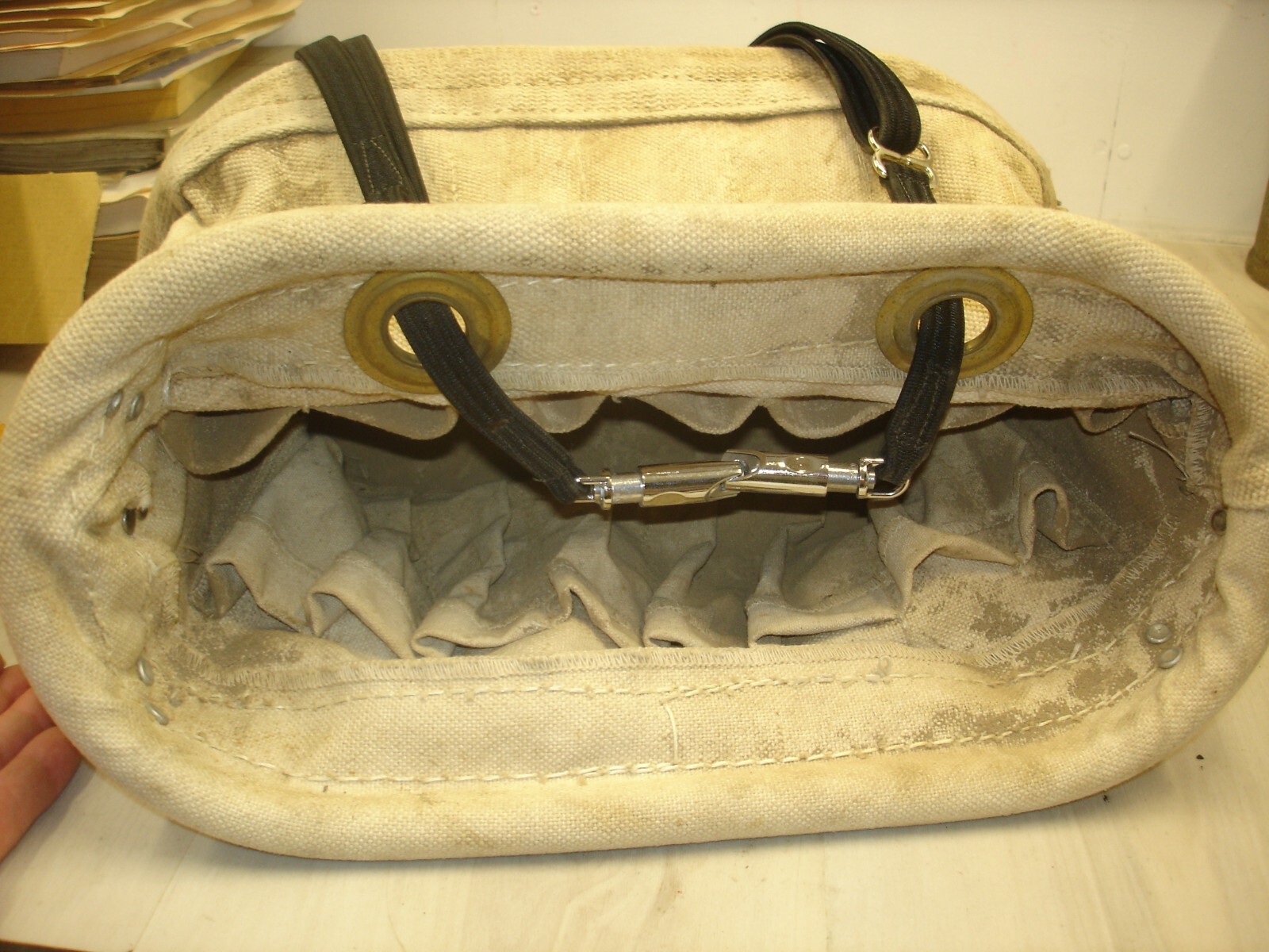 Vintage Jameson Canvas Lineman tool Bag with handle used