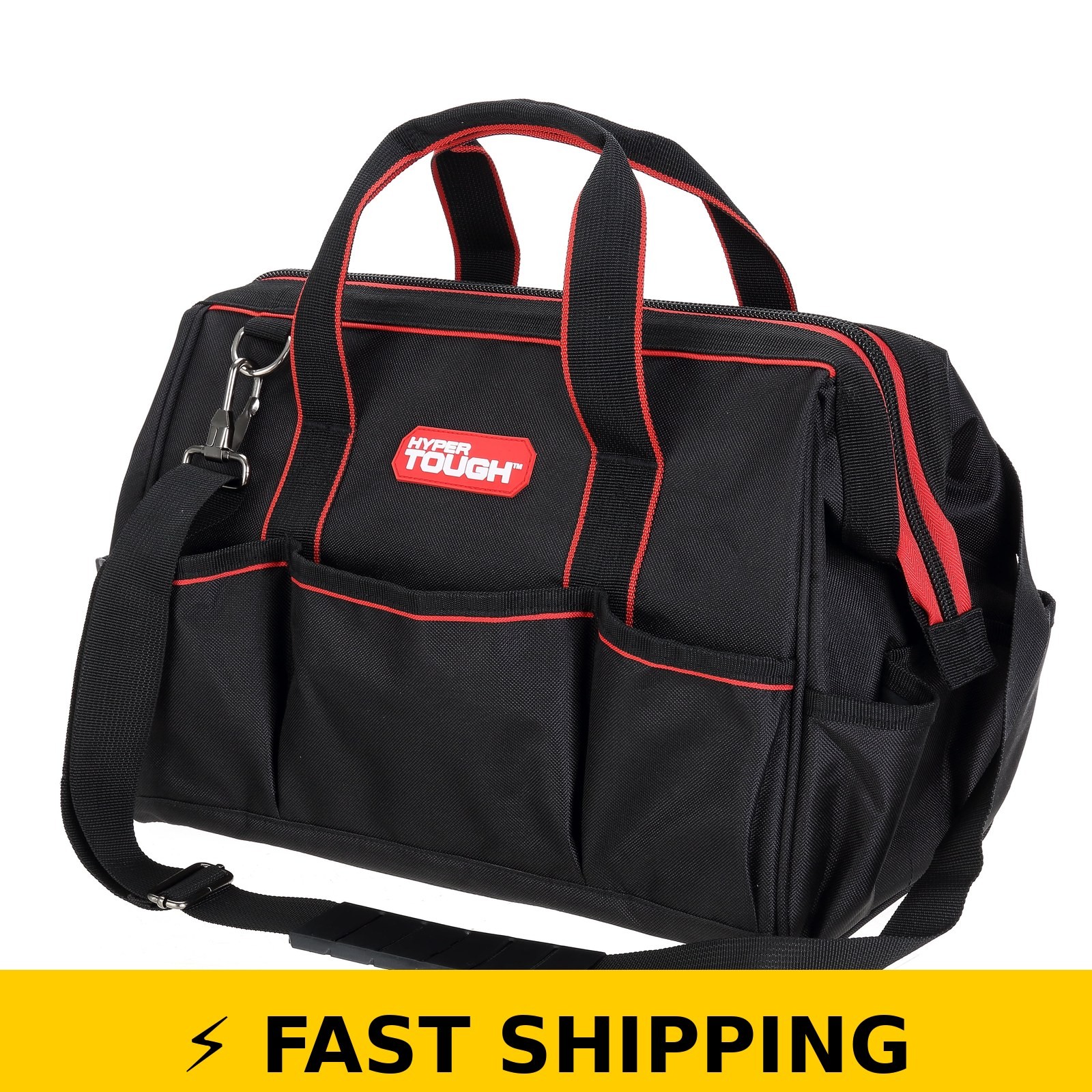 Hyper Tough 15″ Large Mouth Tool Bag