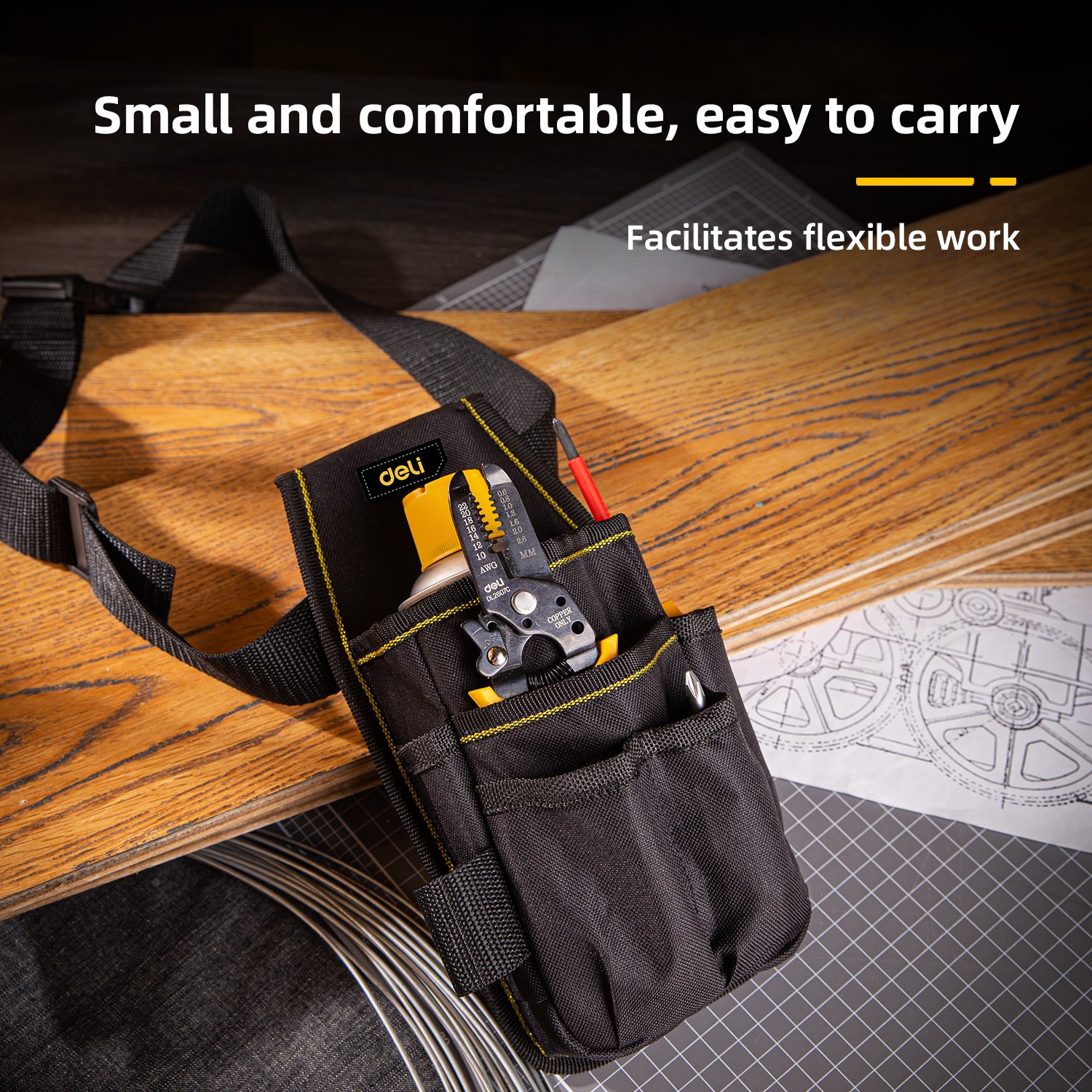 STEELITE 10″ Tool Belt Pouch Waist Bag Hardware Toolkit Work Organizer