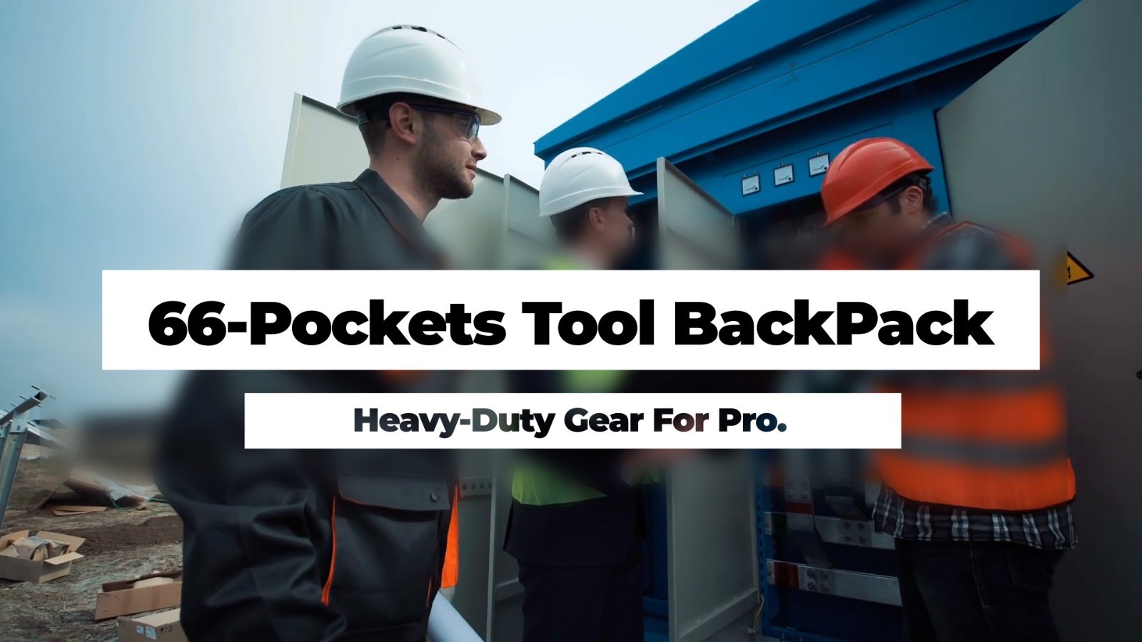 66-Pocket Heavy-Duty Tool Backpack for Electricians & Construction Workers