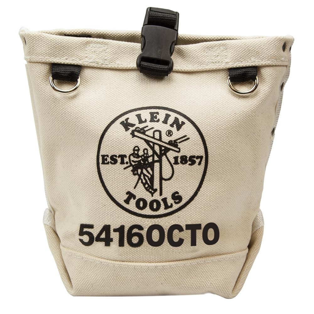 Klein Tools 5416OCTO Tool Bag, BullPin and Bolt Pouch, No. 4 Canvas with Tunn…