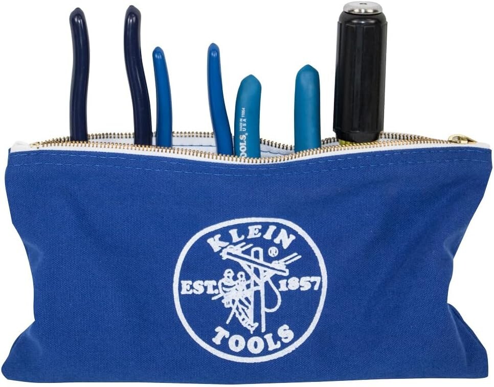 Versatile 80056 Tool Bag Storage Kit: Stand-Up Design with Colorful Pouches
