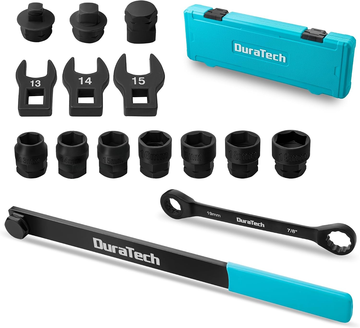 15-Piece Universal Ratcheting Serpentine Belt Tool Set, Belt Tensioner Tool Kit