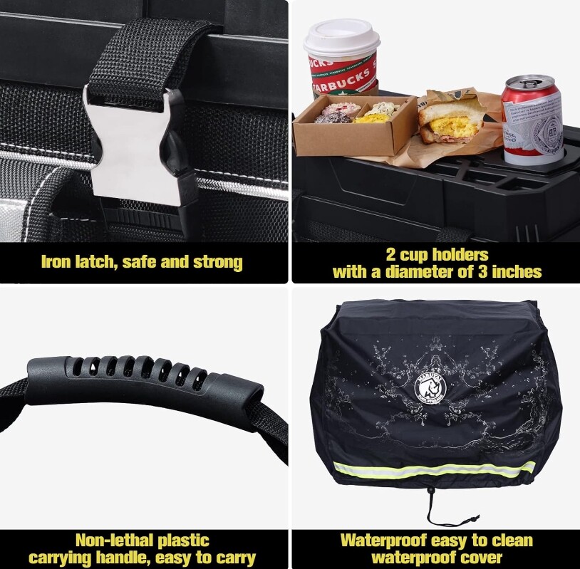 18” Rolling Tool Bag with Wheels, Tool Bags Organizer 330lbs Load Rated