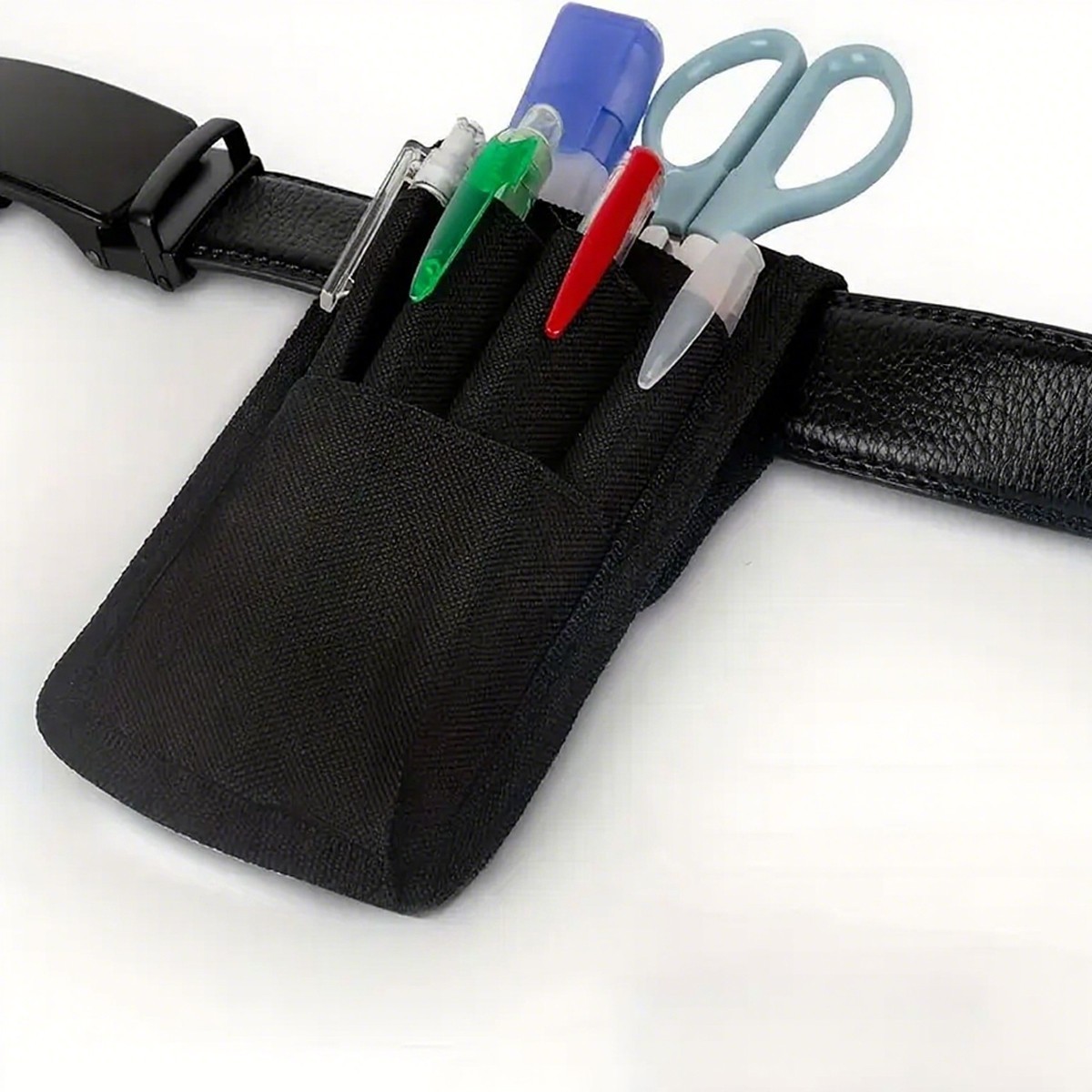 2x Belt Tool Pouch Small Nylon Organizer Multi-Pocket Lightweight Pen Holder Bag