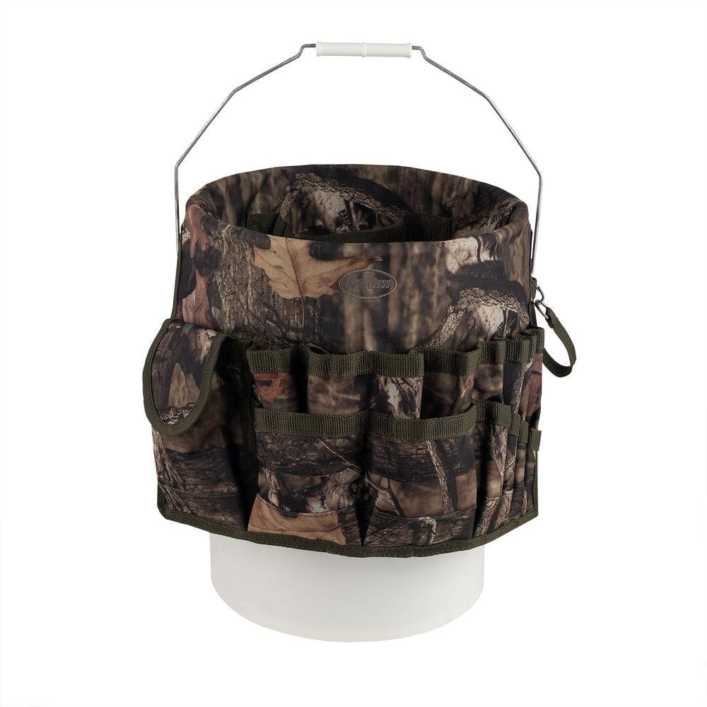 Mossy Oak Camo Bucketeer – 5 Gal. Bucket Tool Storage Organizer 600 Denier Poly