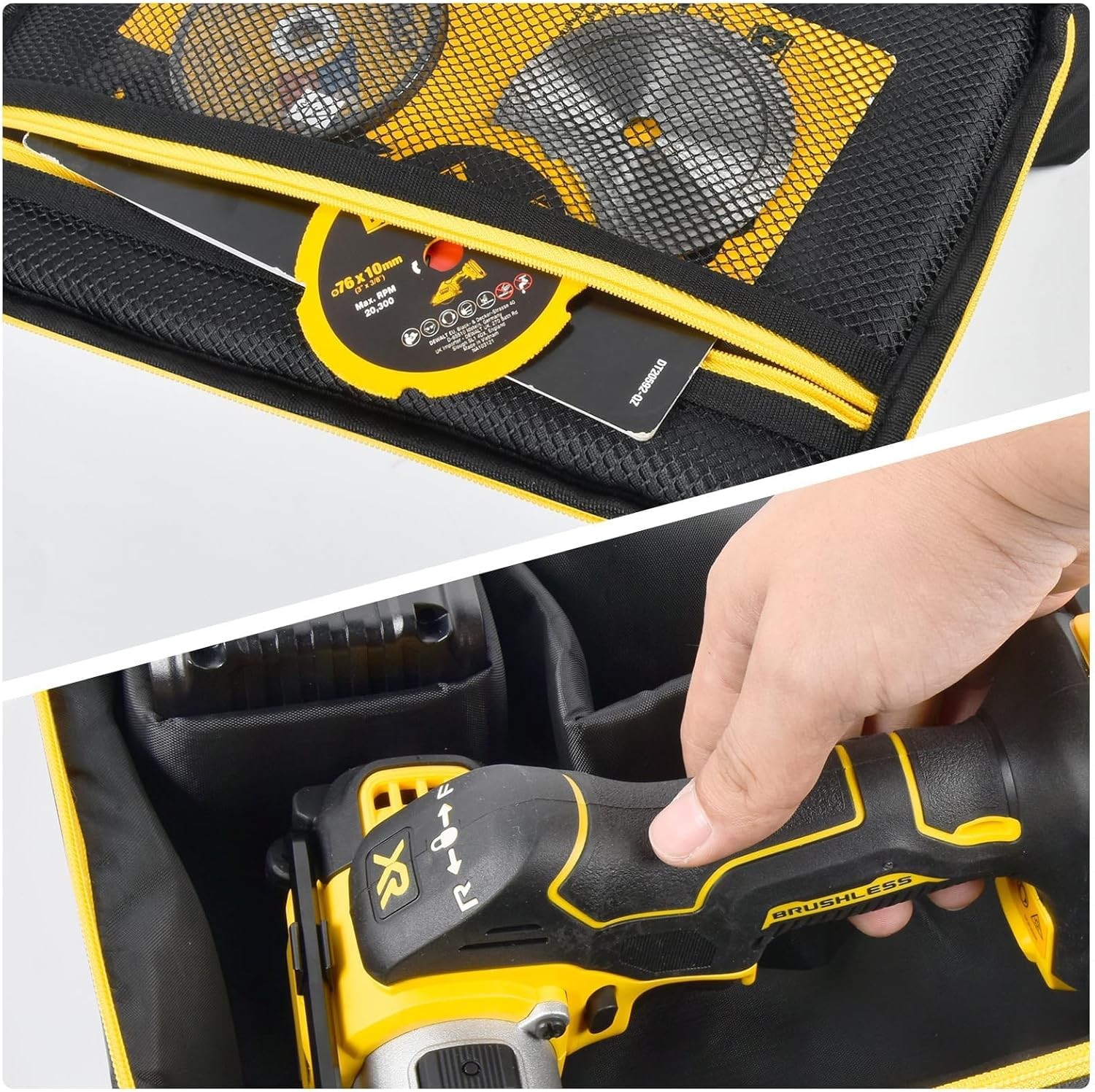 Bag Compatible with DEWALT 20V MAX Cut Off Tool 3 in 1 Brushless (DCS438B), Stor