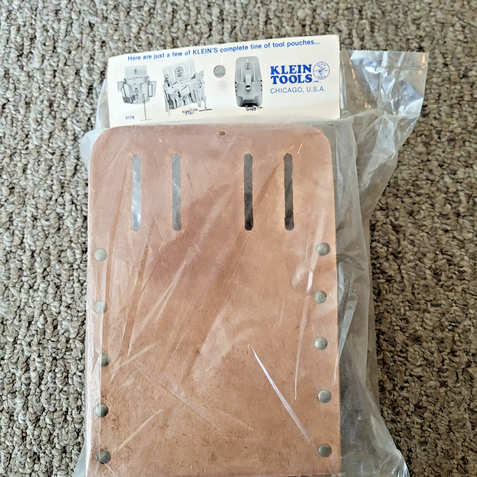 Klein 5126 5 Pocket Leather Tool Pouch NOS