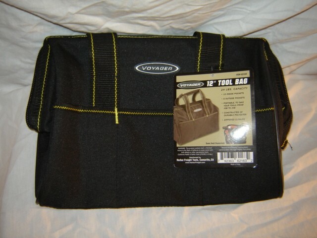 Voyager 12″ Portable Tool Bag with 21 Pockets and 24 lb capacity