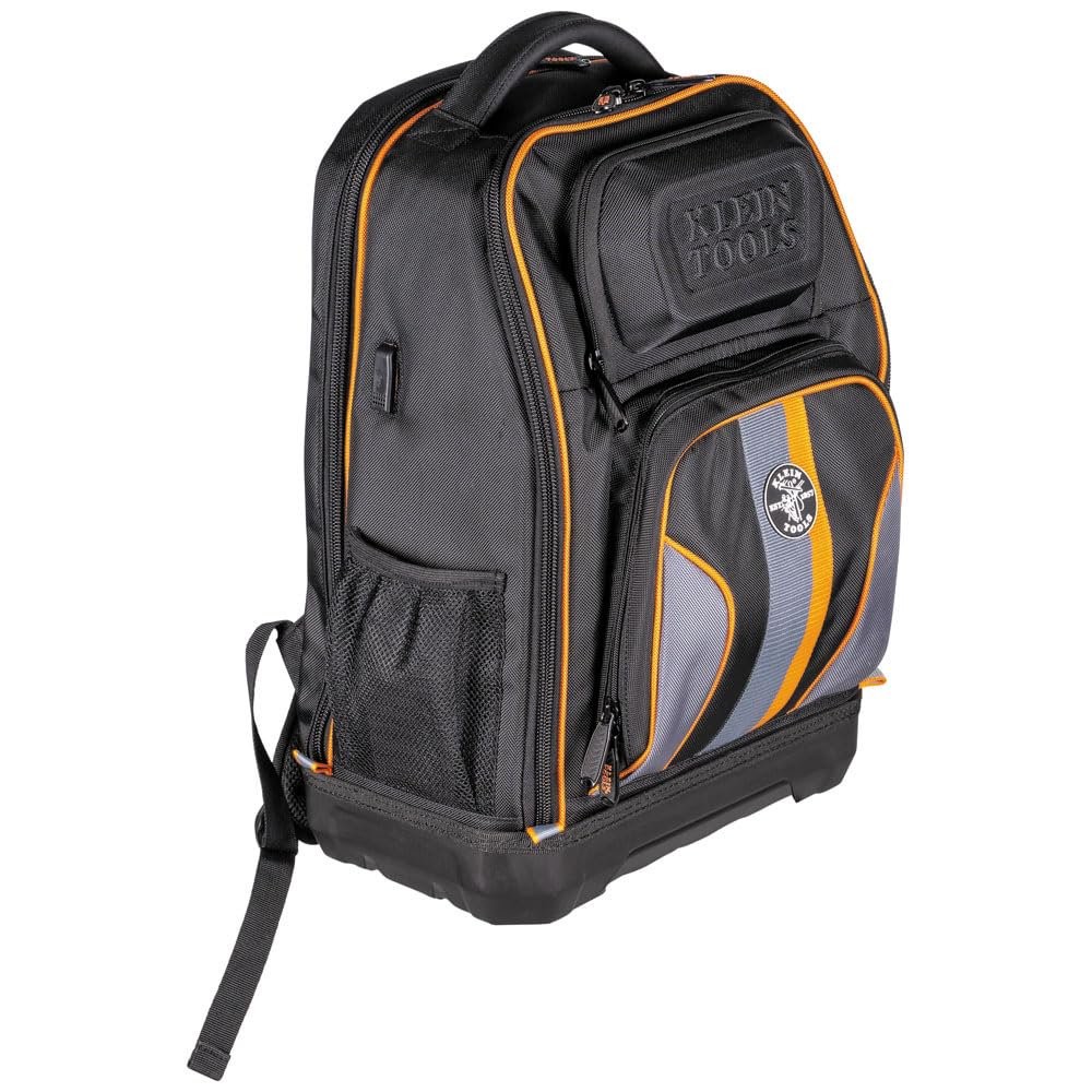 Klein Tools 62805BPTECH 28-Pocket Laptop Backpack Tool Bag, Tradesman Pro…