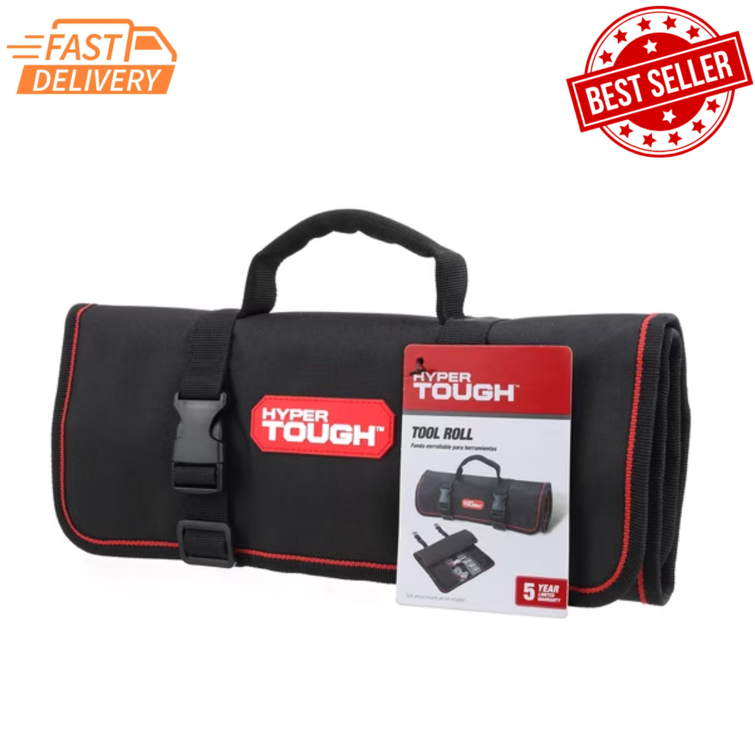 Hyper Tough Heavy Duty Tool Roll Up Bag Pouch Portable Hand Tool Storage Case