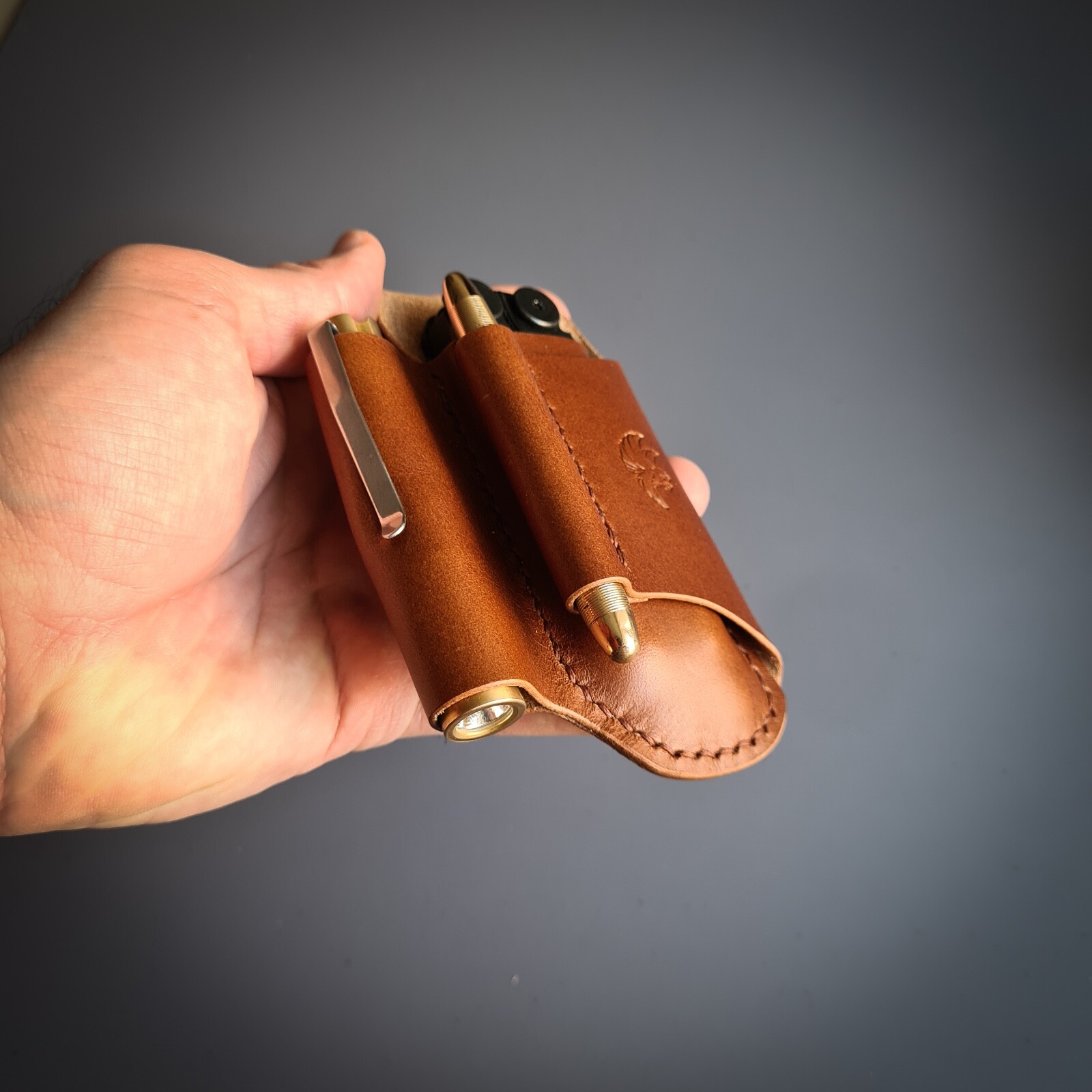 Leatherman Wave/Arc/Charge Belt Sheath, Leather EDC Organizer With Belt Loop