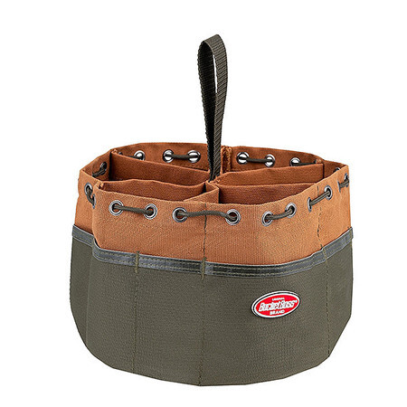 Bucket Boss 25001 Bucket Bag, Bucket Bag, Brown, Cotton Canvas, 19 Pockets