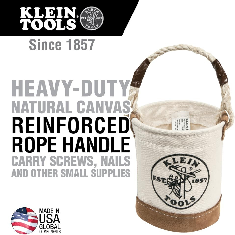 Fireproof Ironworker & Welder Backpack with 27 Pockets & Tool Bucket