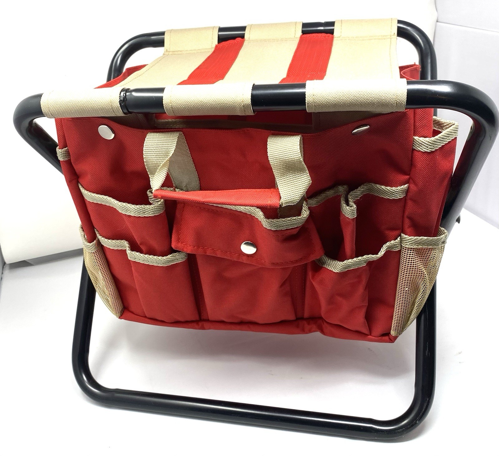 Tool Seat (2-red 4-green) 20 Pockets 15 1/2”x11”x13 1/4” Holds 250 Lbs New