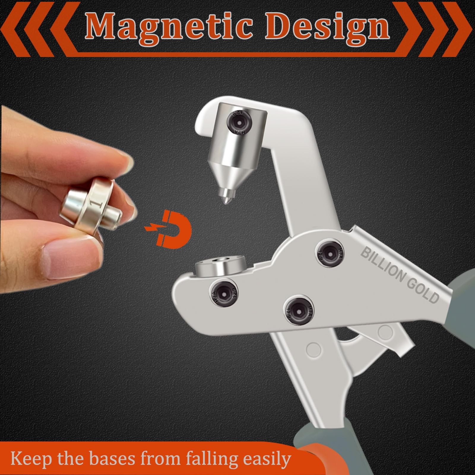 Snap Fastener Tool, BILLION GOLD Canvas Kit, Heavy-Duty Snaps silver