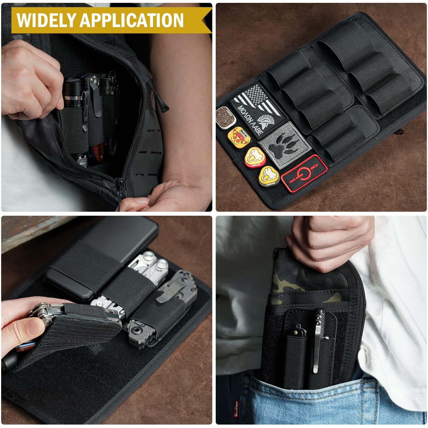 VIPERADE PL6 Tactical Modular EDC Organizer, Elastic Insert Pouch 1pc, M