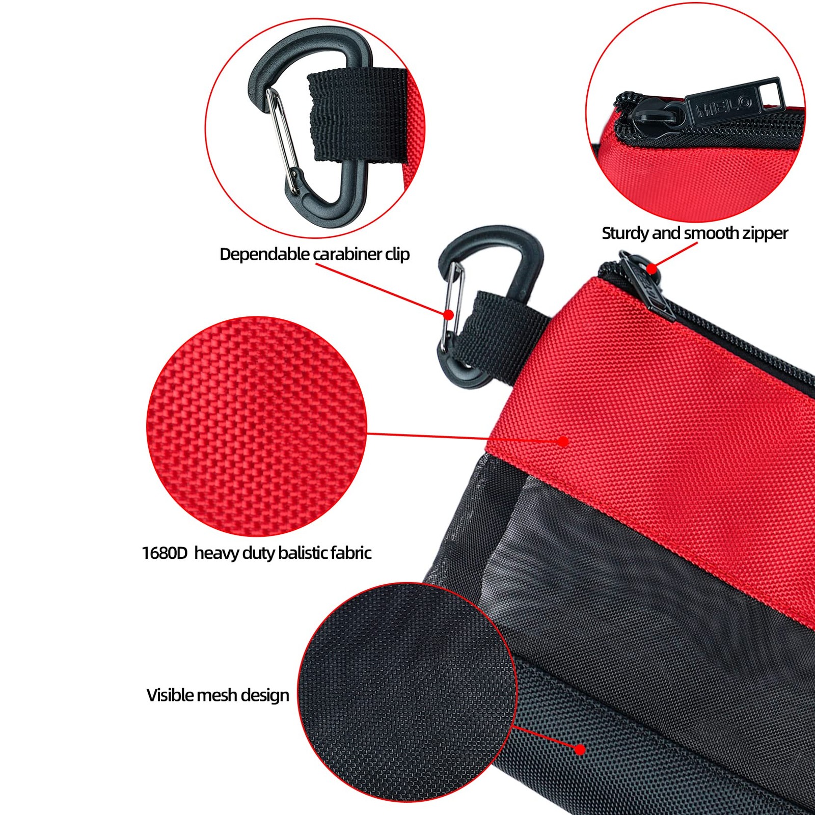 2 Pack Zipper Utility Tool Bag，Small Zipper Bags/Multi-Purpose Tool Pouch Tot…