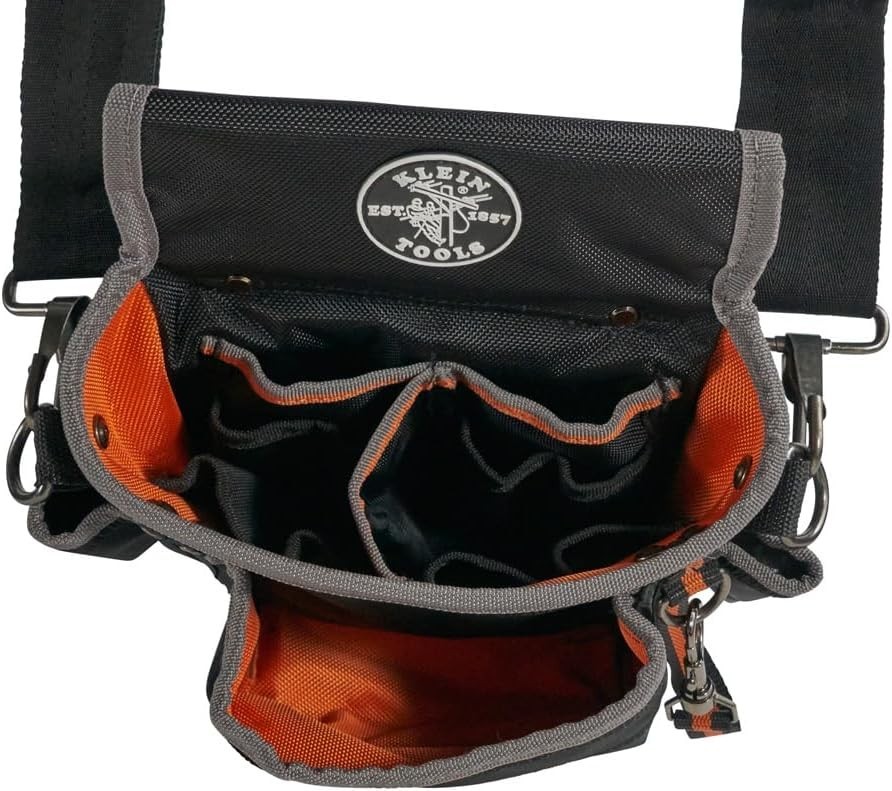 Versatile 15-Pocket Tool Pouch for Professionals with Padded Strap, 1680D Weave