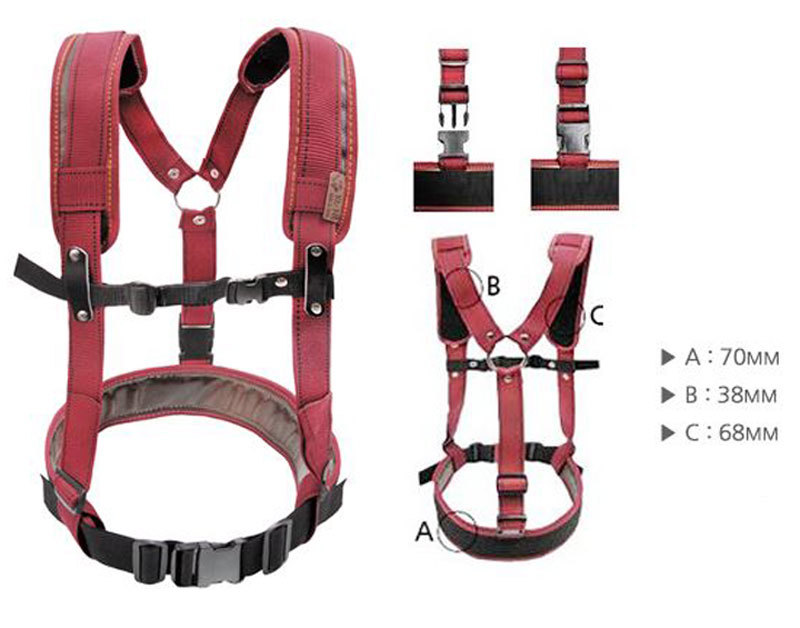 Carpenter Work Tool Belt Suspenders Support Kaya KL- 210 Adjustable Length