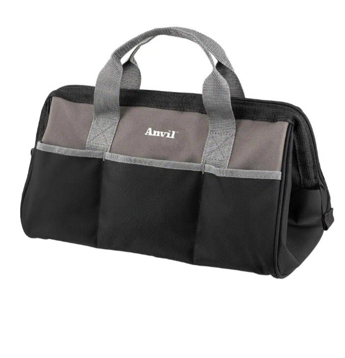 Anvil Tool Bag Black 16″ 9total Pockets Wide Opening Mouth400D Water-resistant