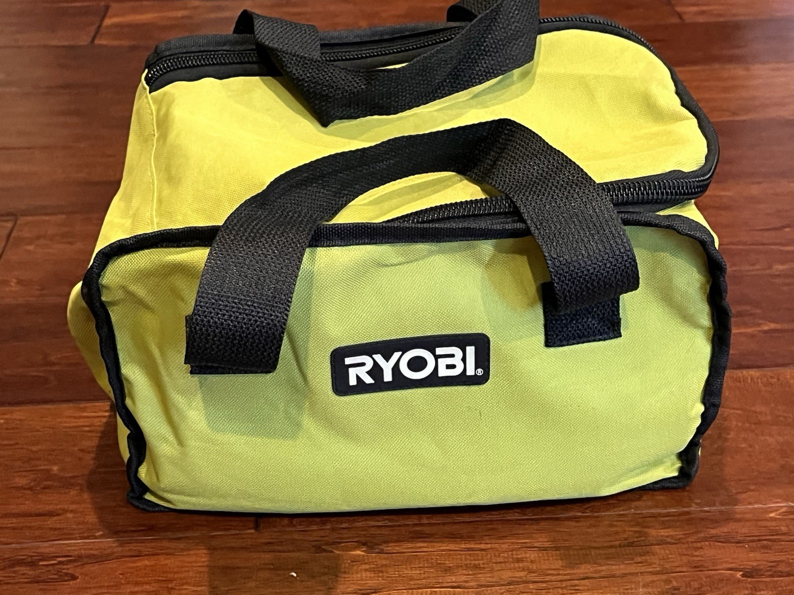 Ryobi Green 12x9x7 Wide Zip Soft Sided Collapsible Contractor Storage Tool Bag