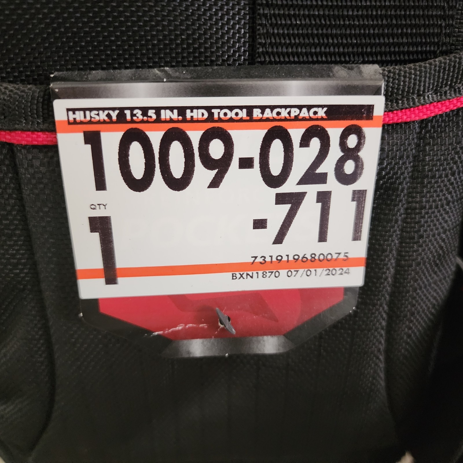 NWT Husky Heavy Duty PRO 1680D Polyester Tool Backpack #H-68007