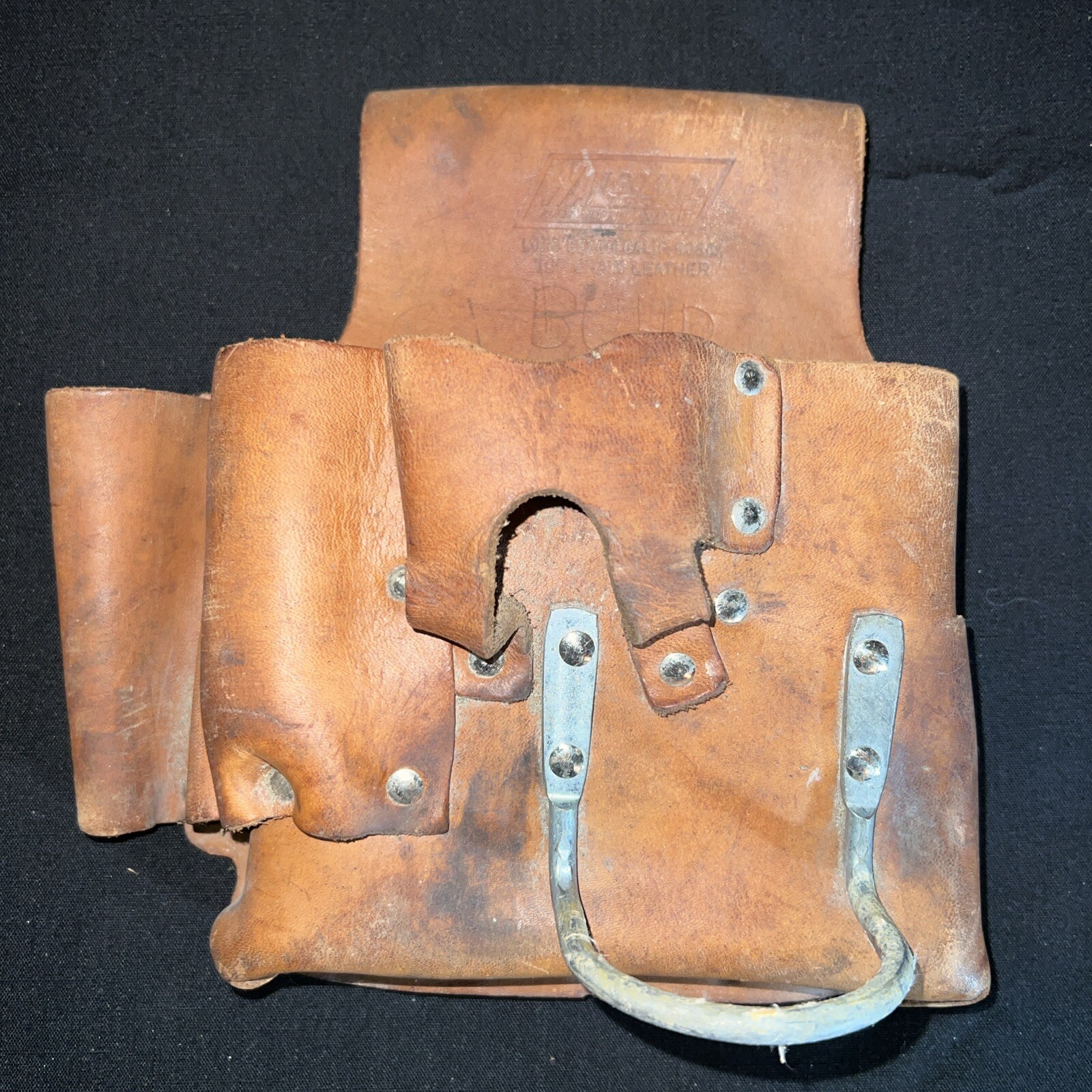 VTG Wal Tools Wallboard Pocket Standard Tool Pouch 815R Heavy Duty Leather USA