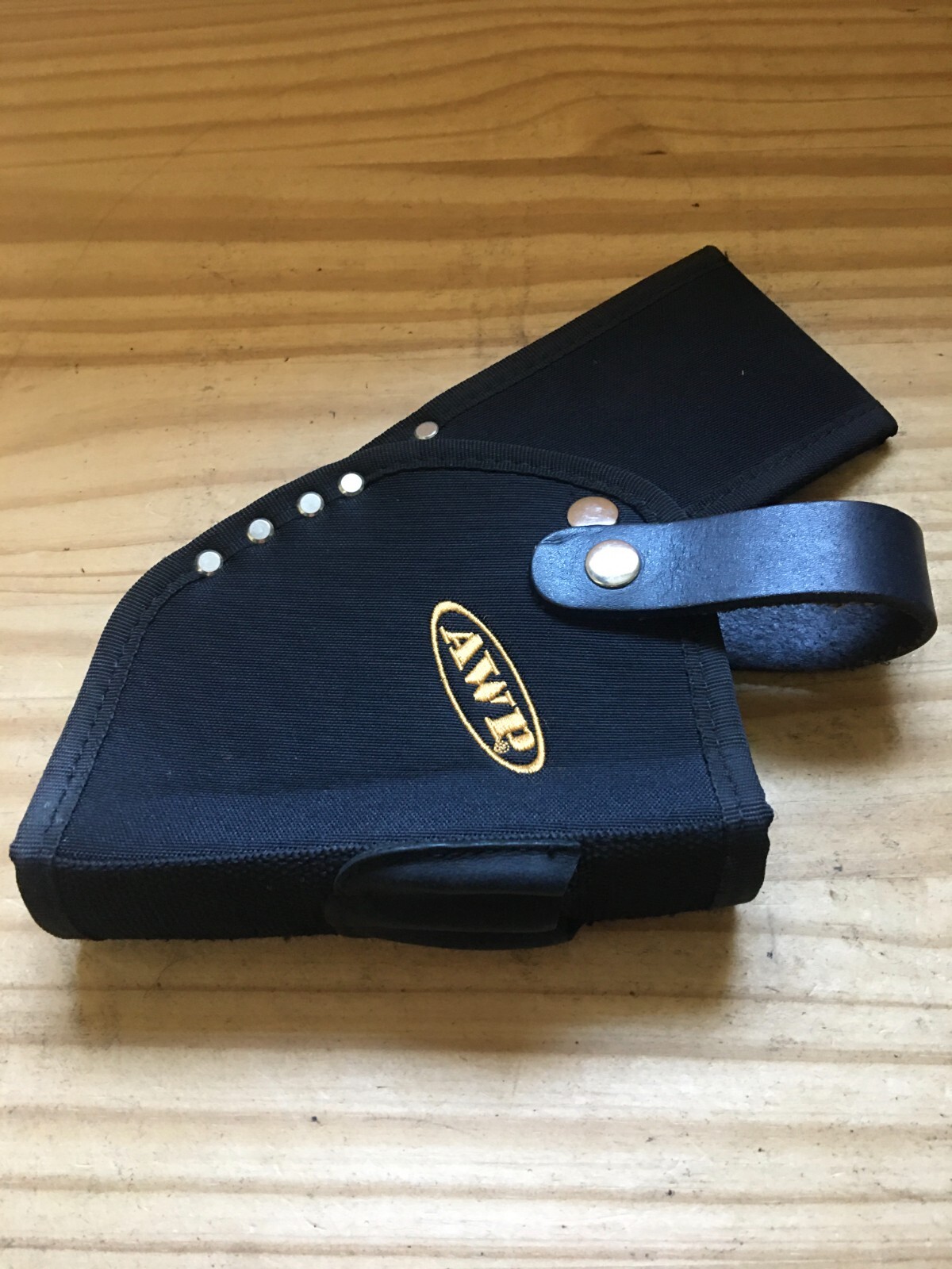 AWP Black Canvas and Leather Drill Bit Holster Holder Saddle Strap One Size