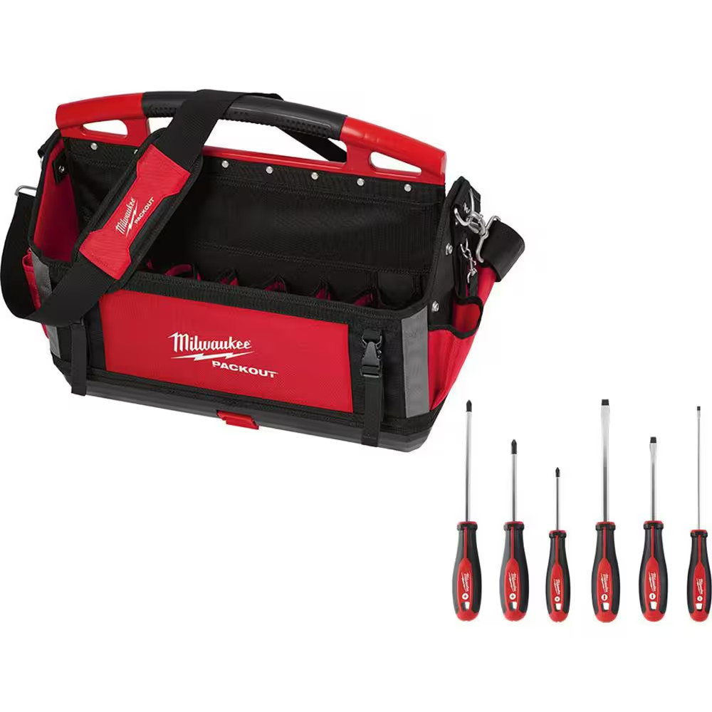 20 In. PACKOUT Tote with 6-Piece Screwdriver Set