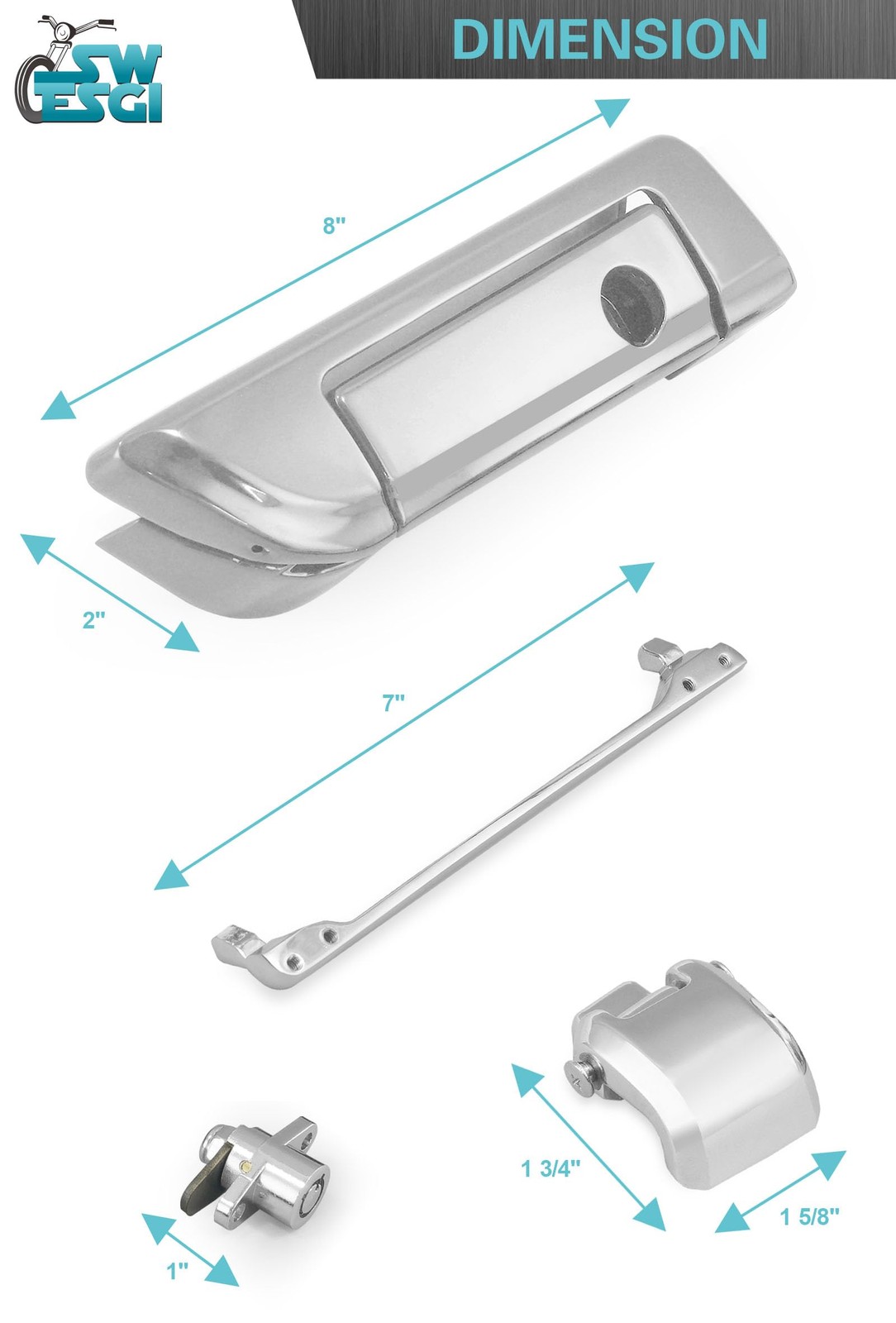 SWESGI Harley Tour Pack Latches Tour Pak Pack Trunk Lid Latch with Keys Fit for