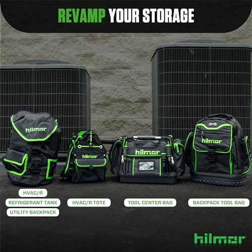 HT 1839078 HVAC Tool Bag with 27 Pockets, Key Clip, Tape Loop, Shoulder Tote