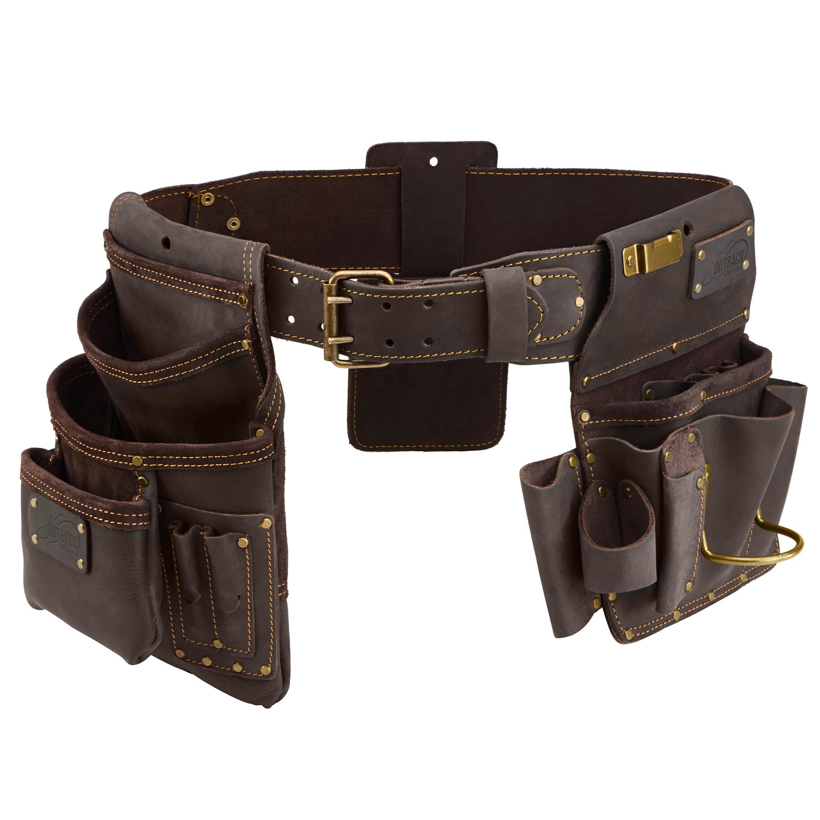 Pro Drywall Tool Belt – 22-Pocket Leather Tool Belt Pouches – (XL) Made of Oi…