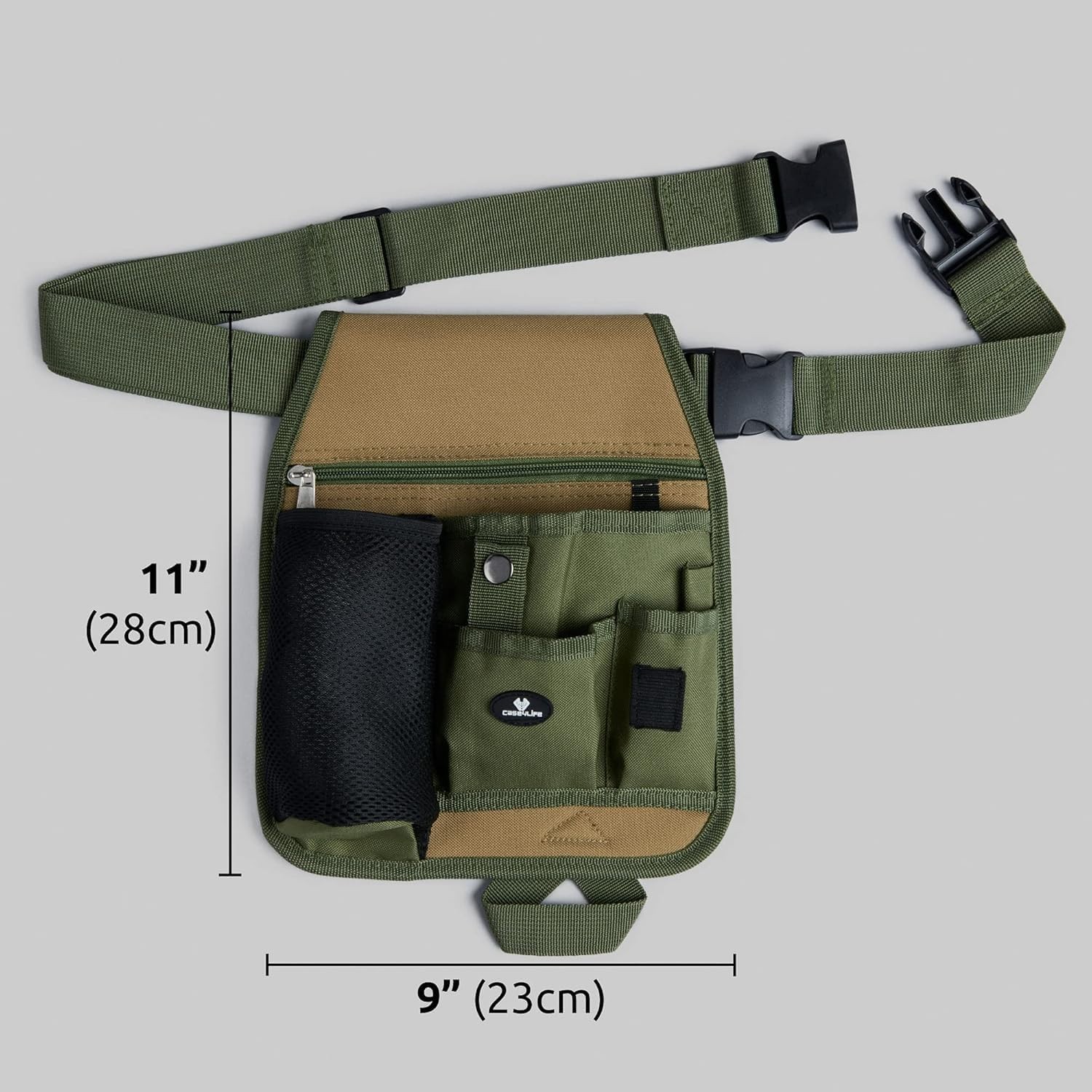 Handy Garden Utility Belt Green Adjustable 6 Pocket Tool Apron Lightweight Gift