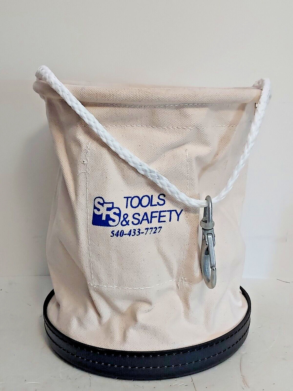 SFS TOOLS Bucket Bag, Canvas, Straight Wall, Heavy Bottom, Off White – NEW