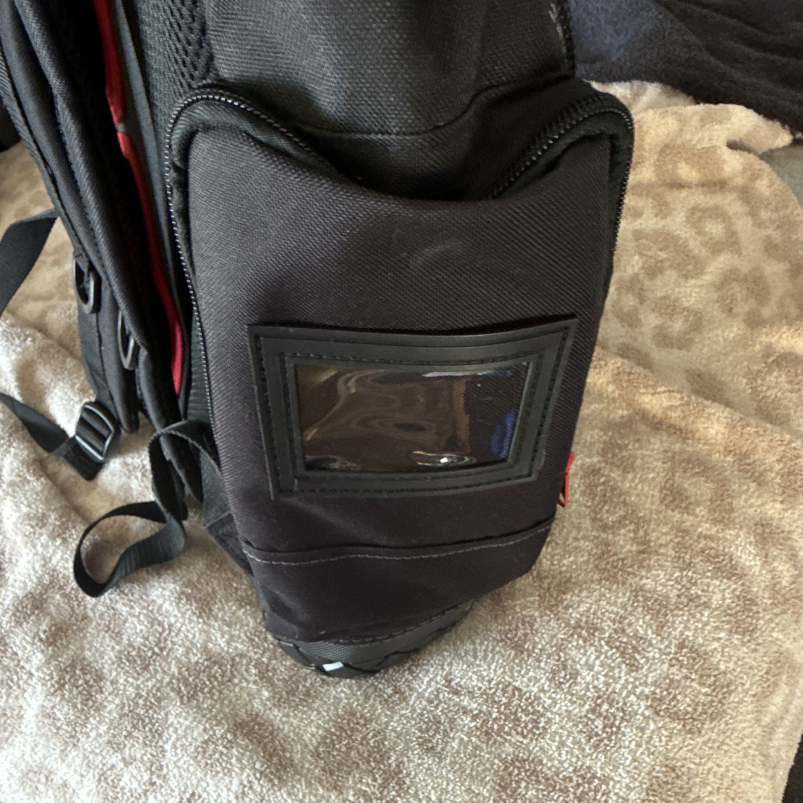 Husky Tool Backpack 19in Black/Red 600D Water Resistant Padded Straps HDG