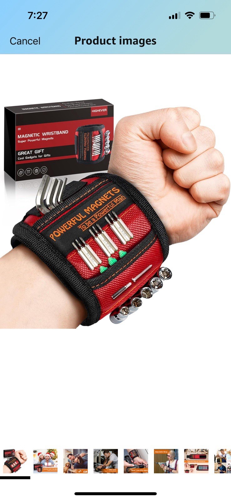 Magnetic Wristband Strong Magnets Holding Screws Nails Bits