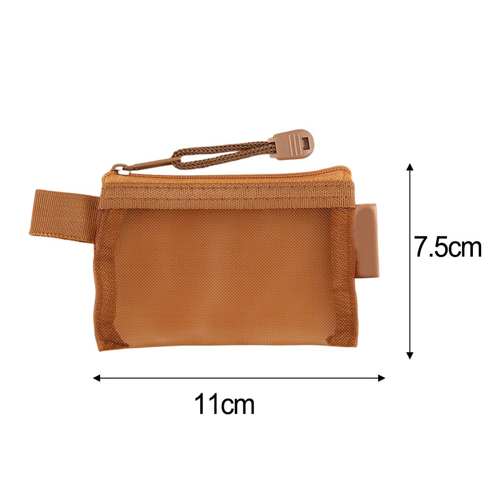 Nylon for mini Zipper Mesh Bag Small Pouch for Makeup Earphone Travel Essentials