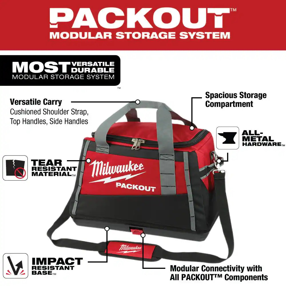 20 In. PACKOUT Tool Bag/Tote with Fastback Folding Utility Knife Set (2-Pack)