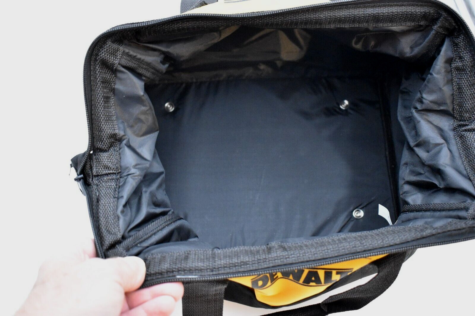 DeWALT 13 inch Mini Heavy Duty Contractor Tool Bag w/ Plastic Support Skids