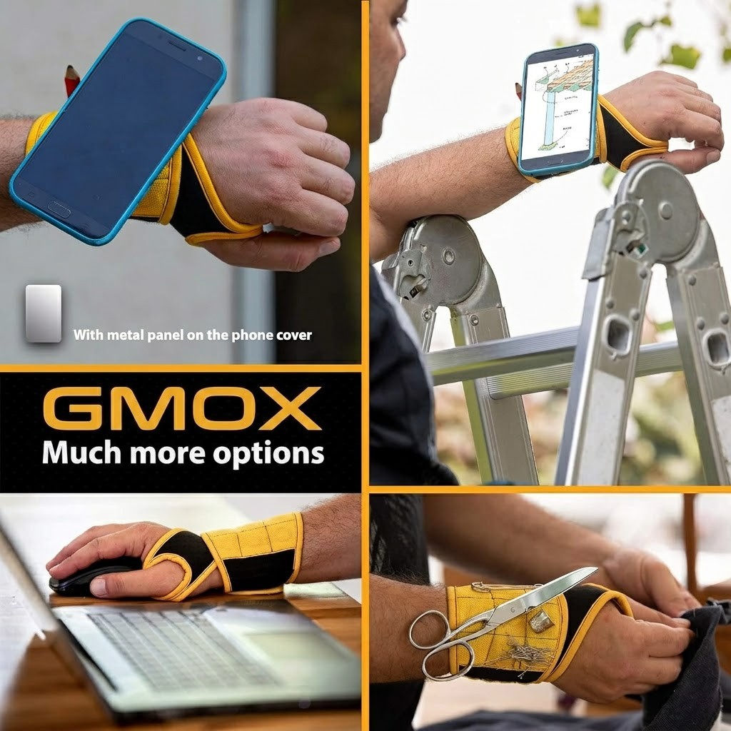 Magnetic wrist strap tool gift for him, magnetic screw bracket wrist support